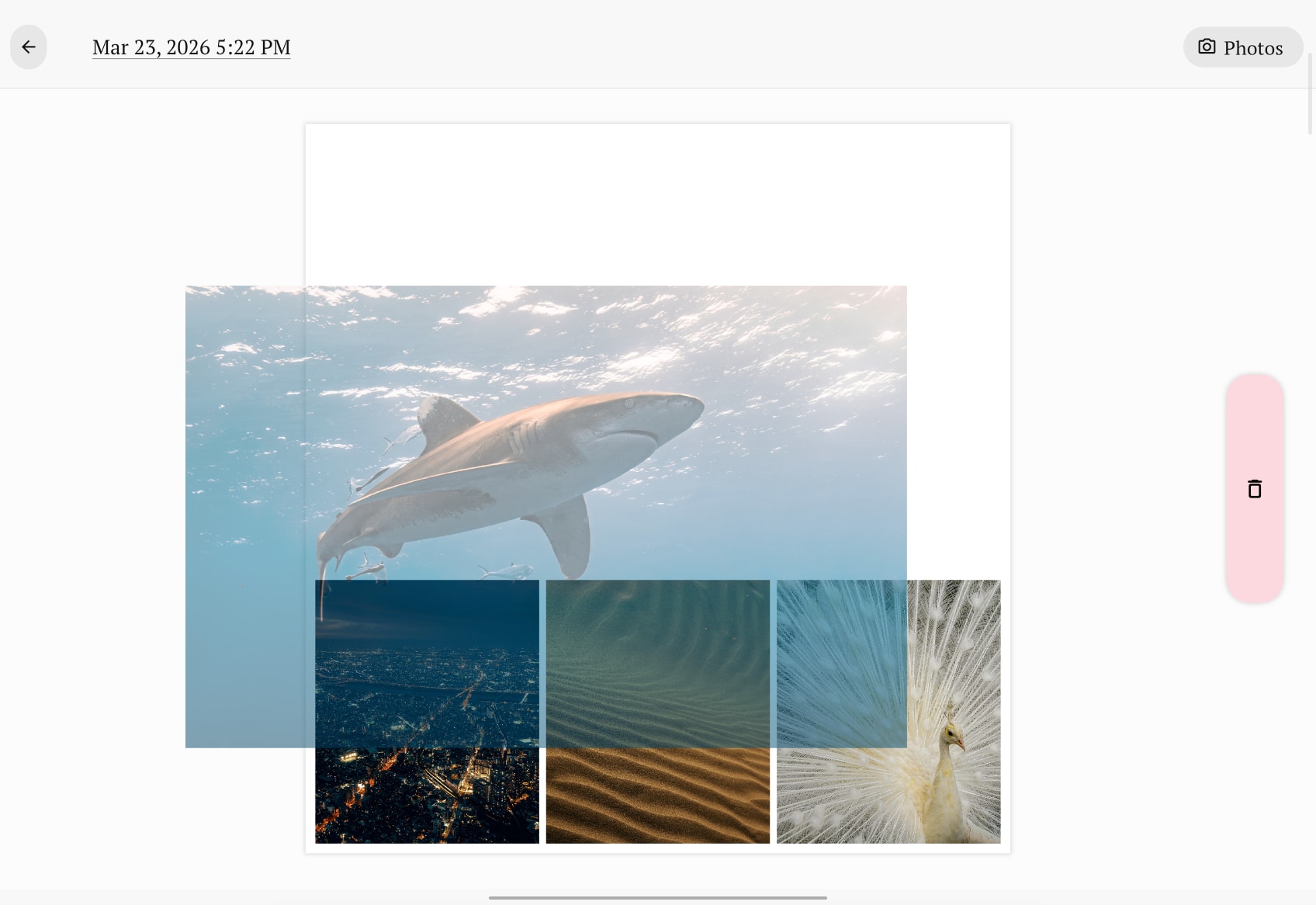 Drag and drop editor interface