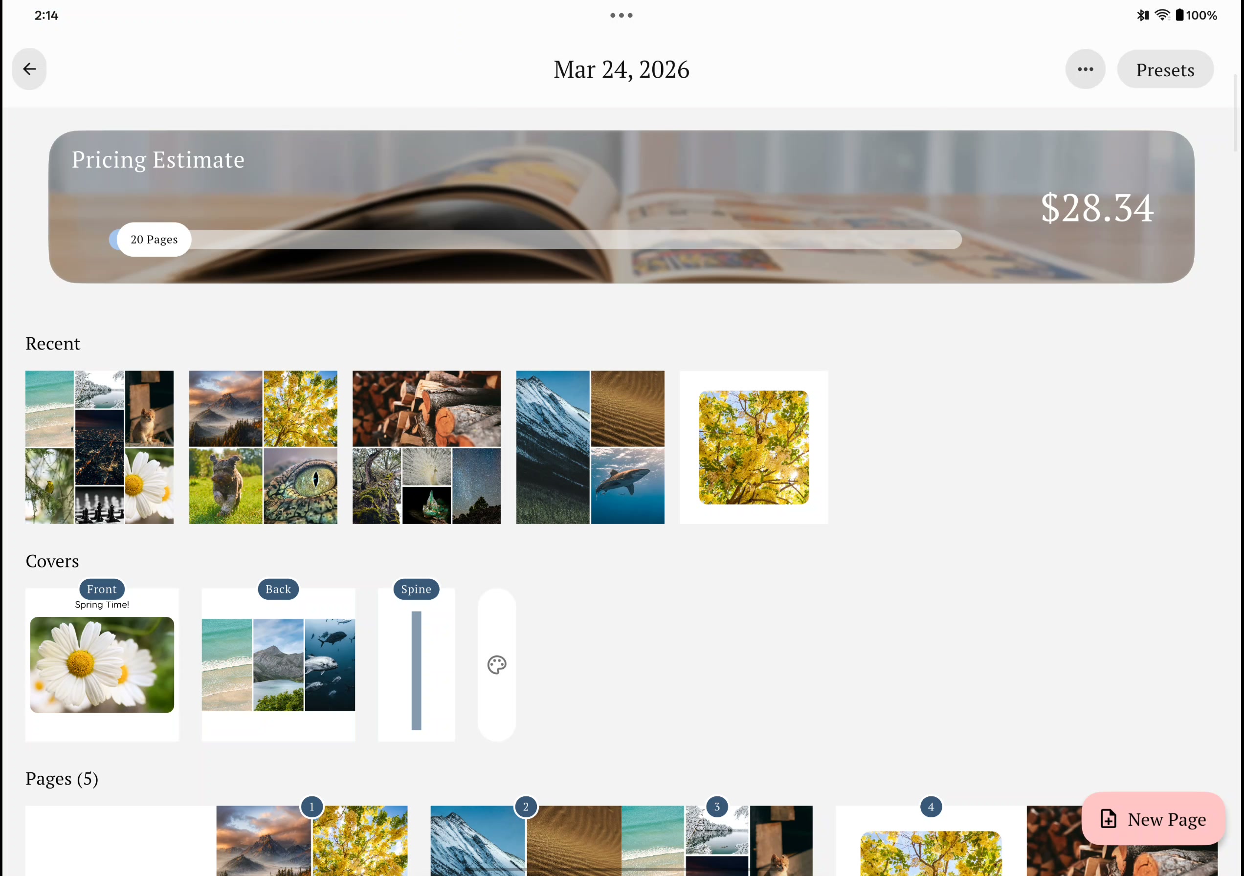 Changing the Cover Background Color